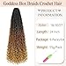 Vustbeauty 9 Packs Boho Box Braids Crochet Hair 24 Inch Goddess Box Braids Crochet Hair With Curly Ends Synthetic Bohemian Braids Hair Extension For Women (24inch, 1b/30/27)