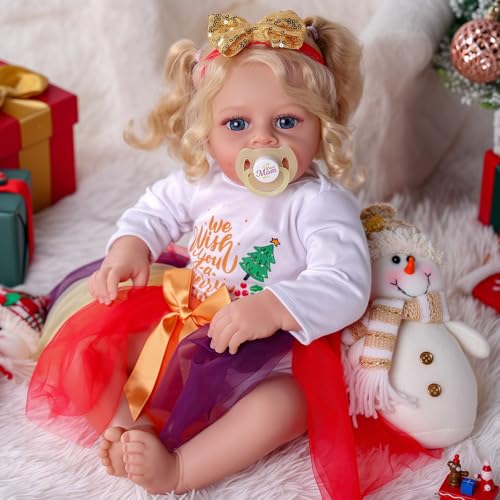 Muñeca Reborn Bebé Realista 18 Pulgadas Rubia miniatura 1