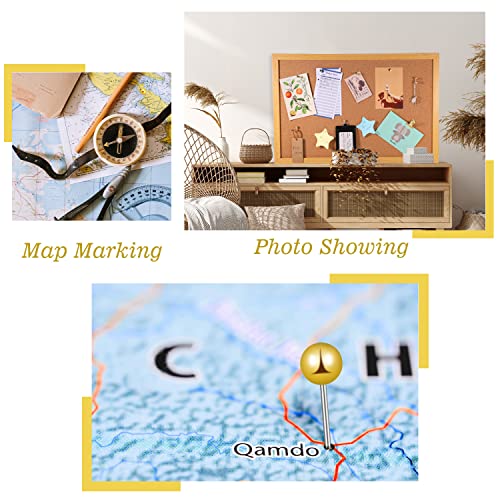 310 Pcs Gold Push Pins Set, Gold Thumb Tacks Decorative Push Pins For Cork Board With Push Pin Hook Pushpin Clip 5 Style Gold Office Accessories For Cork Board Map Office #TOP4