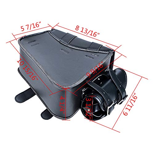Alforjas laterales Anzio 2X negras, izquierda y derecha, para motocicleta Harley Sportster XL883 y XL1200 miniatura 5