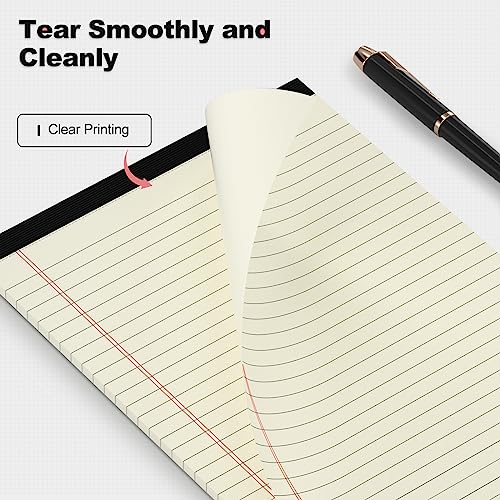 Muiang Note Pads 6X9 Inch 8 Pack Notepads 21Lb Paper Writing Pad With Cardboard Backing For Support - 30 Sheets/Pad, College Ruled Beige Paper Legal Pads, Perforated To Do List Steno Pads #TOP3