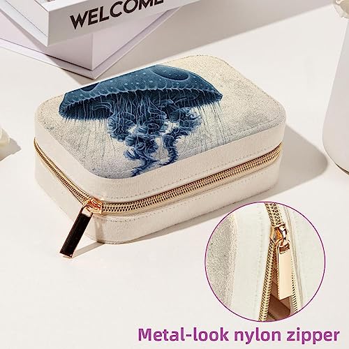 Boîte de rangement portable en velours zippée et coffret compact multi-usage
