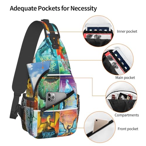 Wings Of Fire Sling Backpack Crossbody Sling Bag, Shoulder Bag Chest Bag Daypack Fanny Pack Cross Body Bag For Women Men4