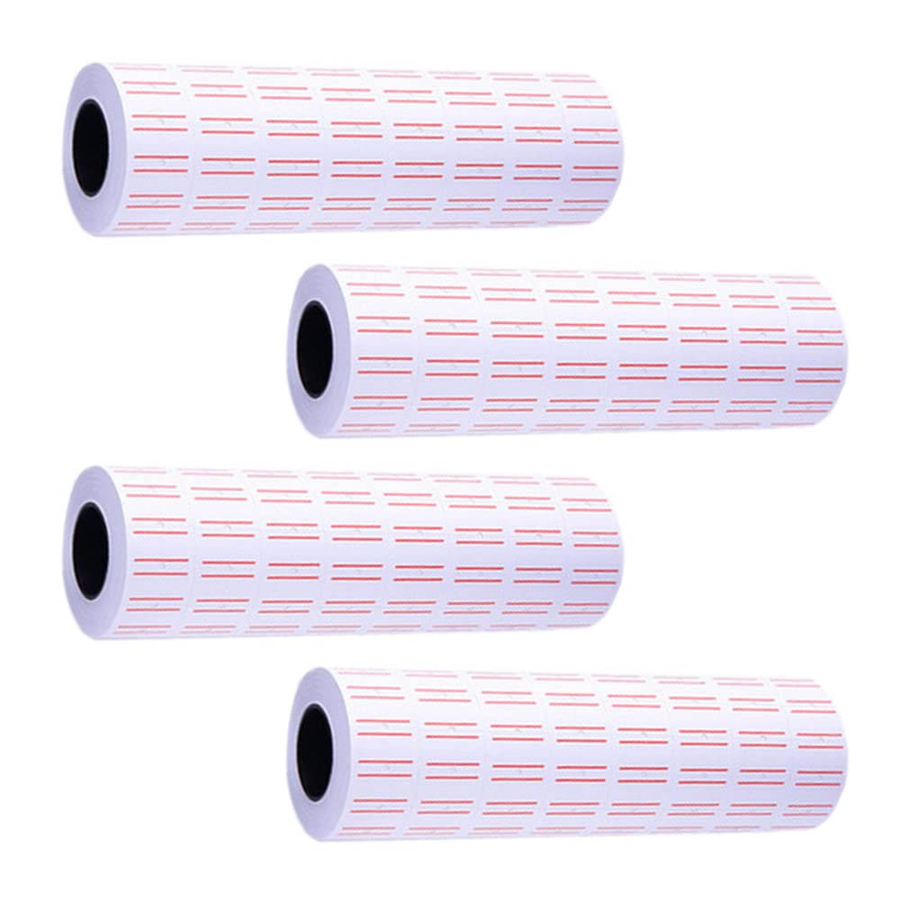 Amosfun Étiquettes Autocollantes de Prix en Papier Blanc, Rouleaux de 40, pour Bureau et Magasin Alimentaire, Étiquettes Adhésives Rectangulaires Pratiques