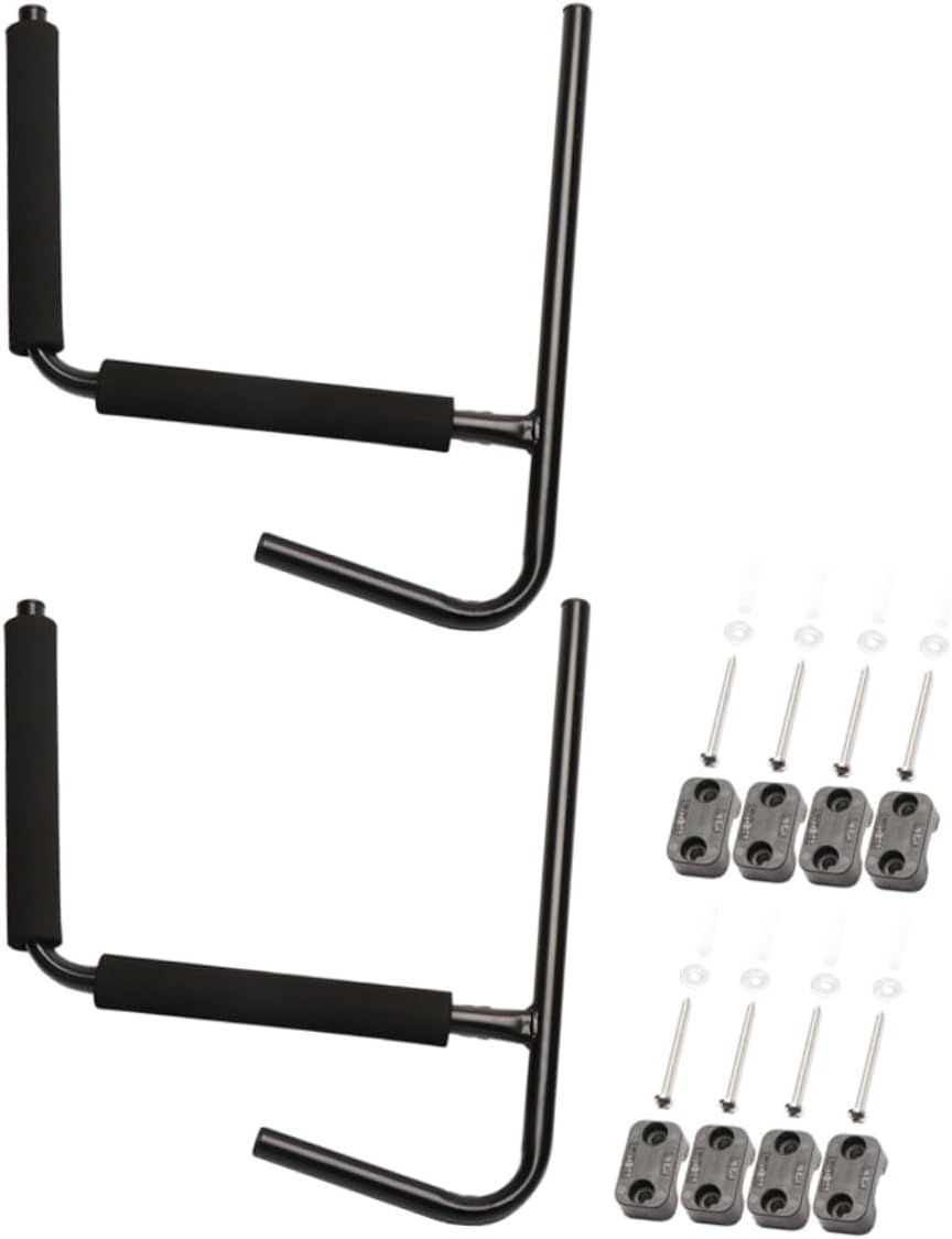 VICASKY 2pcs Heavy Duty Kayak and Surfboard Storage Rack Metal Hooks Garage Storage Heavy Duty Hooks Canoe Hanger for Indoor and Outdoor Use