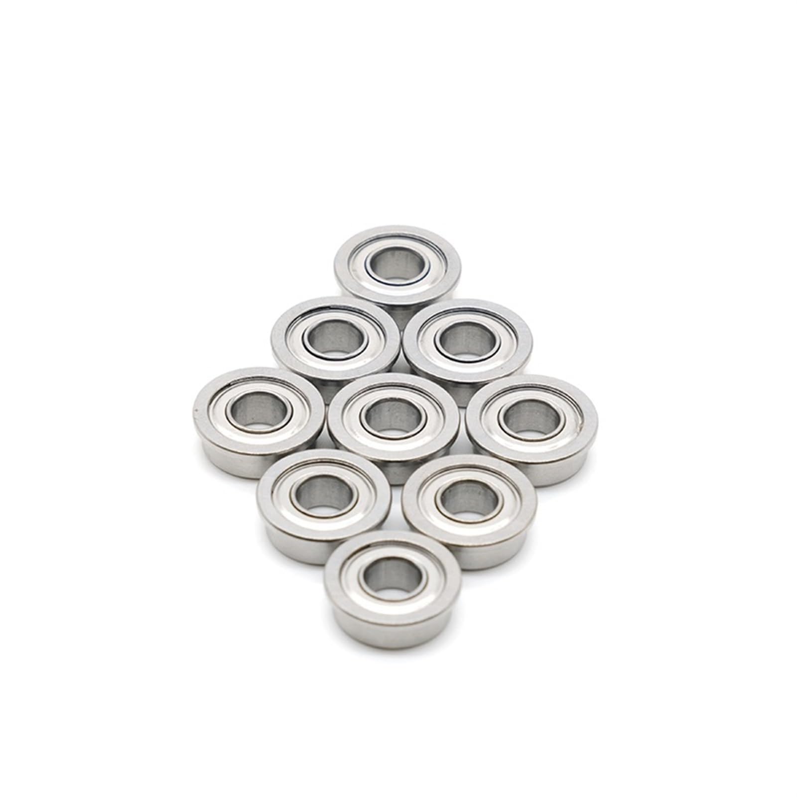 Rodamiento de bolas de cerámica híbrido con brida SMF105ZZ, 5 * 10 * 4mm (2 uds), rodamientos de bolas con bridas de acero inoxidable con doble blindaje