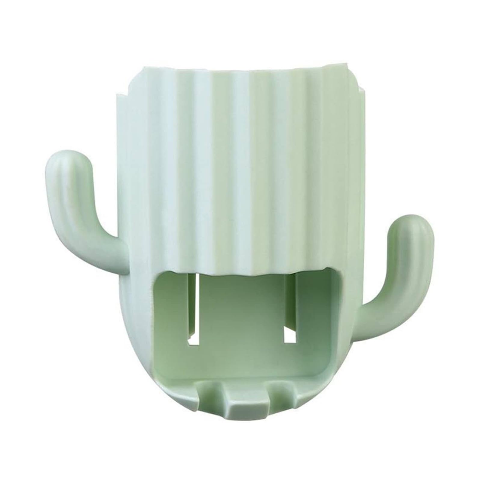 Tooth Brushing Holders Wall Mounted Cactus Toothpaste Toothbrush Holder Household Decoration Accessories Organizer(Green)