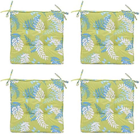 RACE LEAF Garden Chair Cushions,Chair Pads,Seat Pads for Dining Chairs,Cover Indoor Outdoor Seat Pad Cushions,for Your Living Room, Patio,Car,And More (square Pack of 4, dark gray)