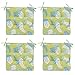 RACE LEAF Cuscini per sedie da cucina, per sedie da pranzo, in cotone, quadrati, con cinghie per casa, ufficio, auto, confezione da 4