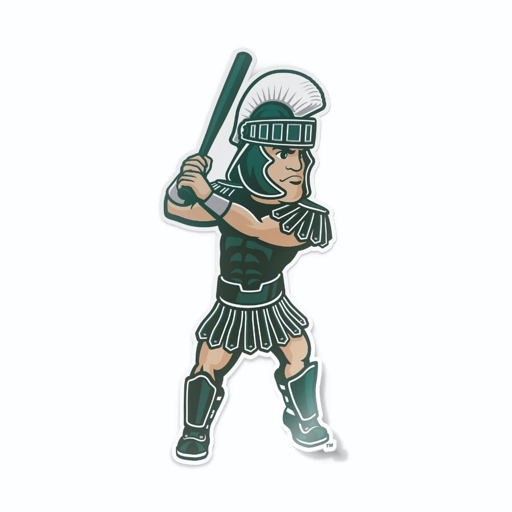 Autocollant voiture MSU Spartans logo baseball sticker Université de Michigan State