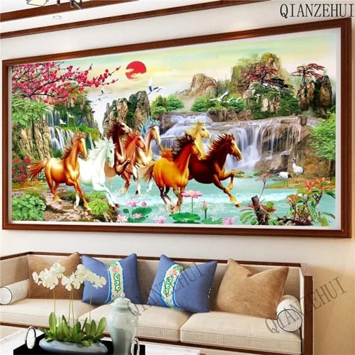Bricolage Diamond Painting 70x160 Anti-Stress : Kit Point de Croix
