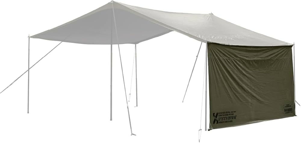 CAMVIL ジッパータープ レクタ型　メッシュ、サイドウォール付 Amazon | CAMVIL ZIP-TARP ジッパータープ 5m ブラックコーティング