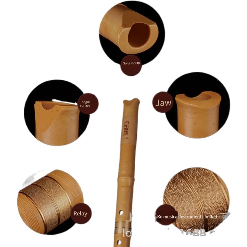 Flûte japonaise Zen Shakuhachi à cinq sons, qualité professionnelle de 1,8 pieds. Convient aux joueurs de flûte expérimentés et aux joueurs de tout niveau.