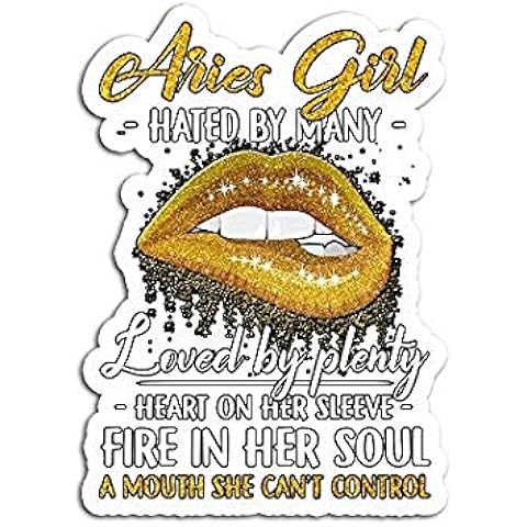 Aries Girl Hated by Many Birthday - Sticker Graphic - Auto, Wall, Laptop, Cell, Truck Sticker for Windows, Cars, Trucks