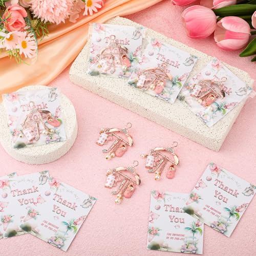 10 Set Golf Party Favors for Guest Women Pink Rhinestone Golfer Brooch Pins Pendants Jewelry with Thank You Cards Golf Clubs Party Supplies for Girls Birthday Baby Shower Sport Gift Supplies3