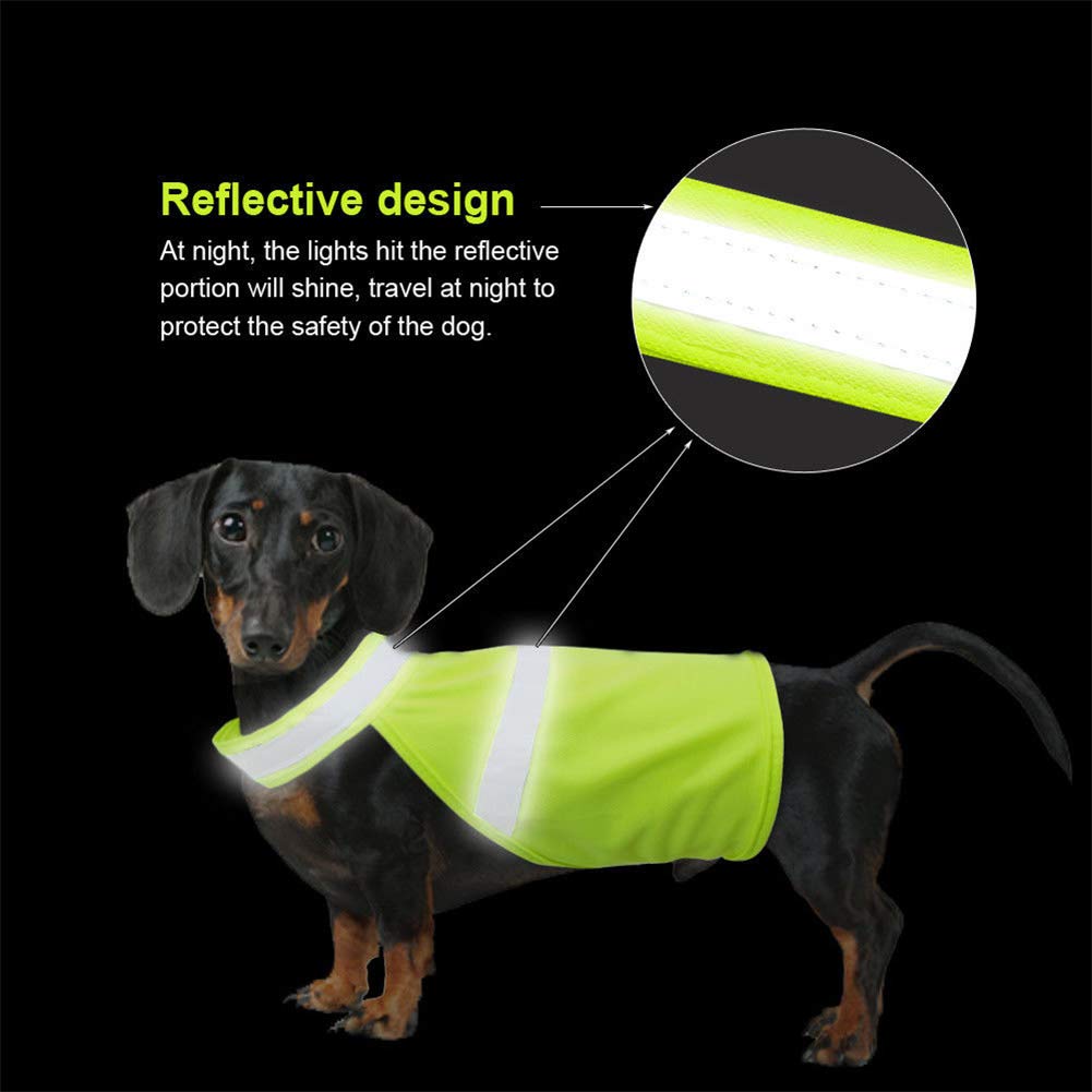 gilet fluorescente ad alta visibilità, per cani catarifrangente, offre una visibilità cruciale, aiutandoti a salvaguardare il tuo animale domestico da auto e incidenti da caccia, arancione L