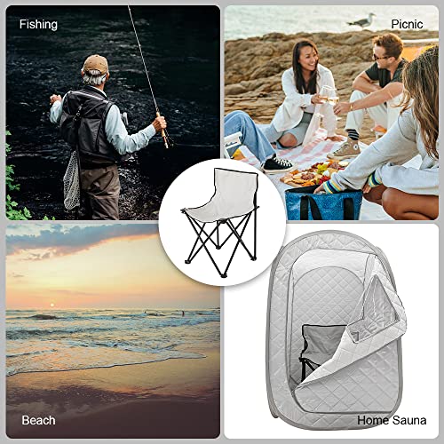 Smartmak Fast Folding Chair, Reinforced, Suitable For Sauna, Beach And Picnic - Grey #TOP3