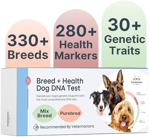 Basepaws Dog DNA Testing Kit - 330+ Breeds, 280+ Health Risks, an...