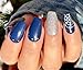 TOUGH GIRLS | 20 Exquisite Gel Nail Polish Strips w/Application Accessories - No UV/LED Lamp Required (Navy Elegance)