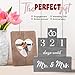 Wedding Countdown Sign - Countdown Calendar Wedding Plaque - Cute Wedding Planning Gifts, Engagement Gifts, Gifts for Fiance - Rustic Wedding Decorations, Engagement Decorations (Grey)