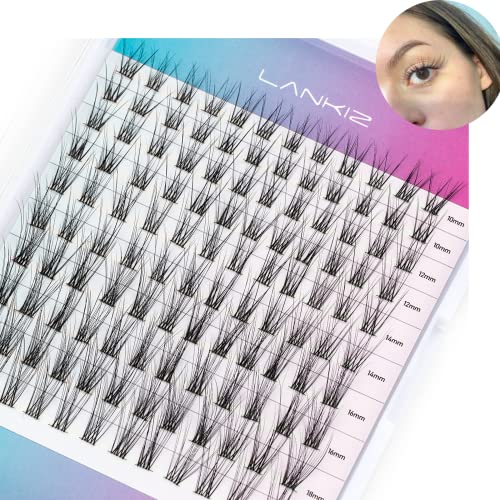 LANKIZ Lot de 120 extensions de cils individuels à faire soi-même, douces et légères, 10 à 20 mm, à large bande, réutilisables, pour un usage domestique (moelleux)