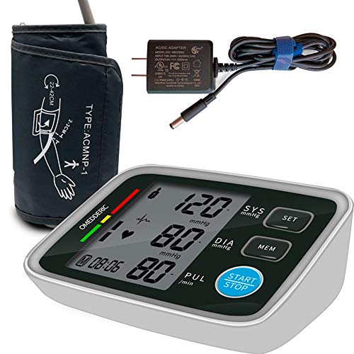 Blood Pressure Monitor Arm Cuff Kit by Balance, Digital BP Meter with Large Display-Irregular Heartbeat & Hypertension Detector, Included AC Power Adaptor&Carrying Bag (All New 2021)