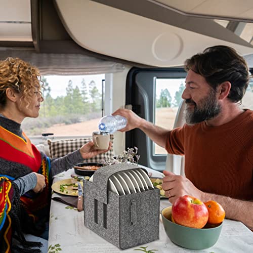 Harrod 2 Pcs China Organizer,Foldable Washable Tear China Storage Containers | China Tableware Organizer For Travel Camping Dishes Cups Wine Glasses Motor Home Knives Pens #TOP7