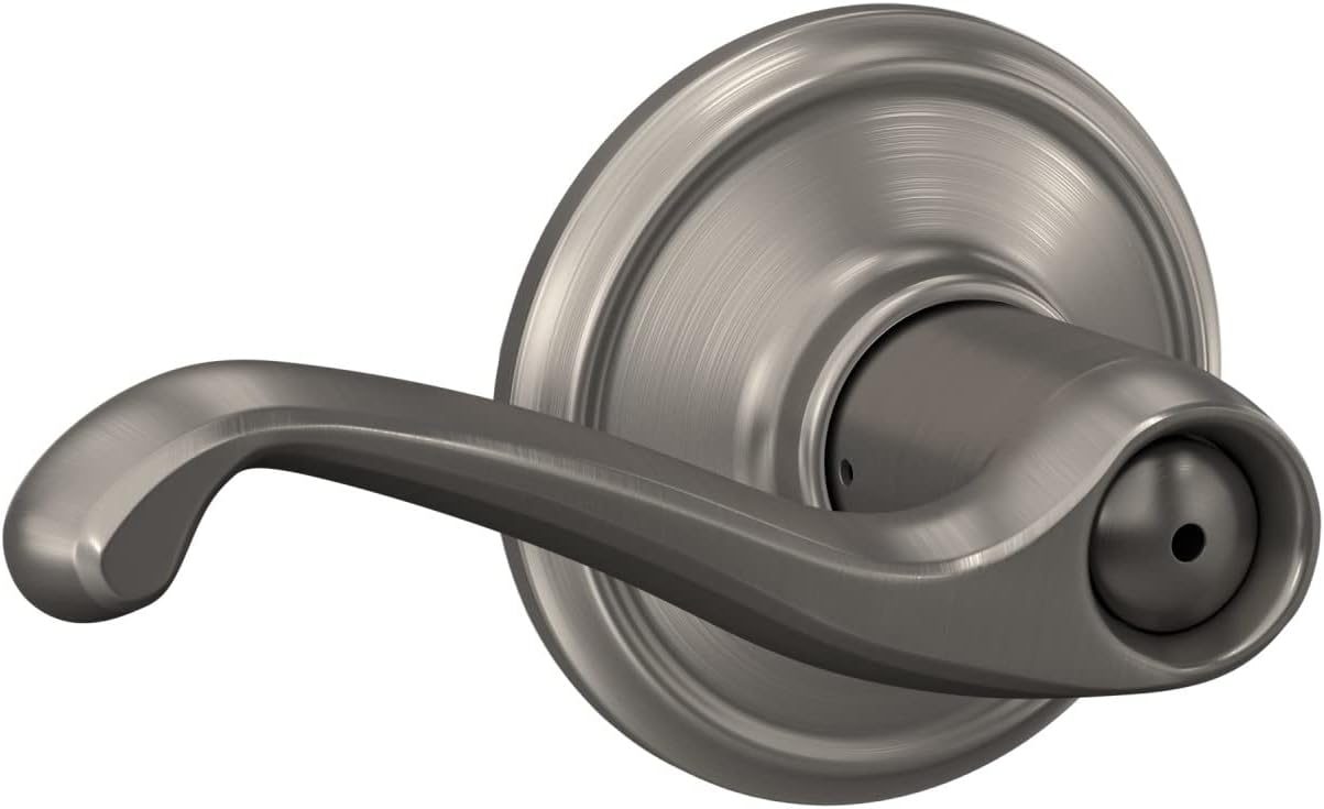 Schlage Siena- Wakefield Matte Black Interior Bed/Bath No Deadbolt Privacy Door Knob At