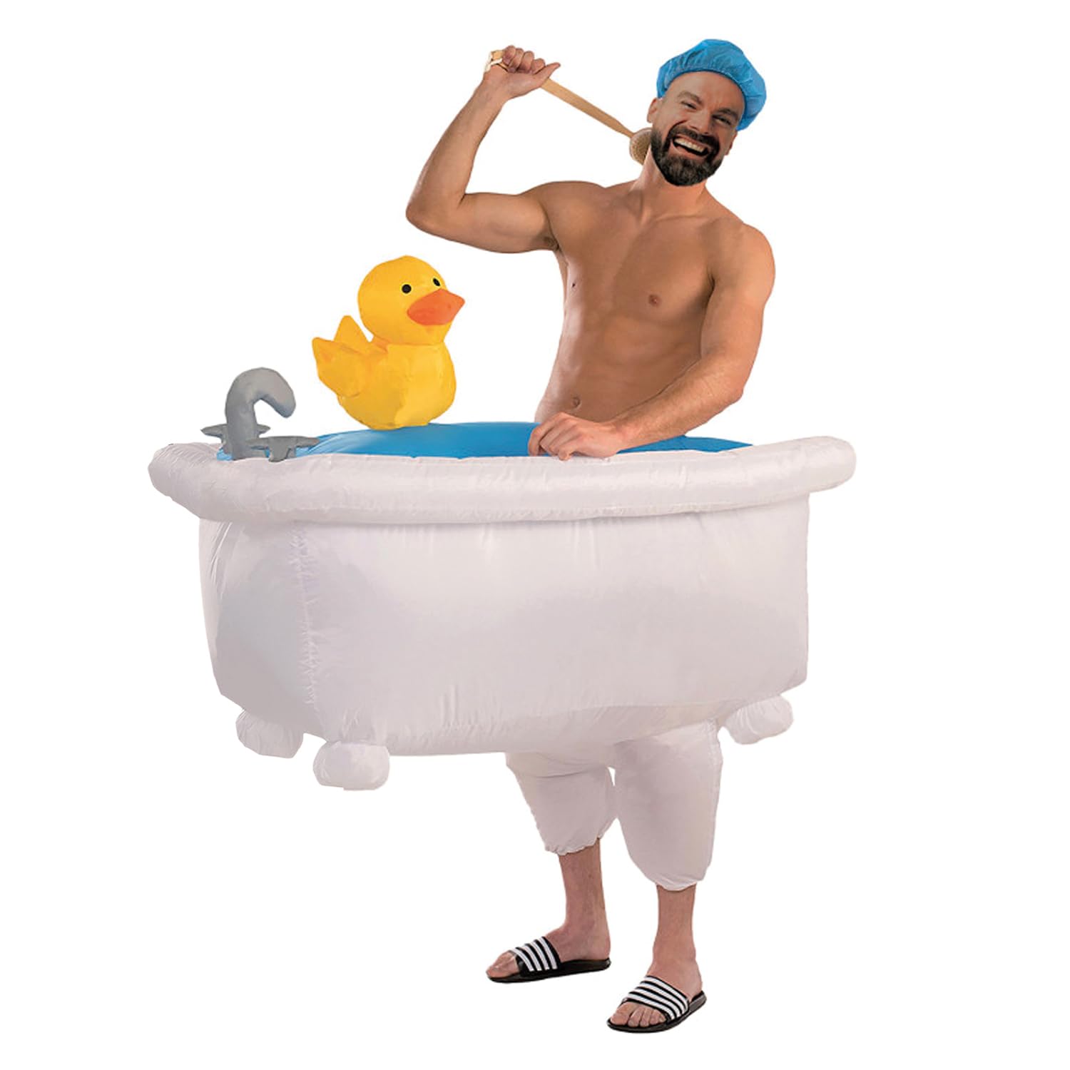 AirSuit® Traje de bañera Inflable | Traje Peculiar | Tamaño Adulto 160 a 190cm | Poliéster Cómodo | Resistente | Sistema de inflación Incluido | OriginalCup®