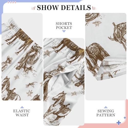 ZZXXB Funny Cowboys Boys Long Pants Soft Trousers Elastic Waist Kids Lounge Bottoms with Pockets S-XL4