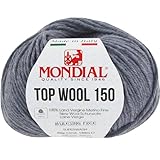  Top Wool 150 de Mondial en pelotes de 50 g et 150 m Gris (700)