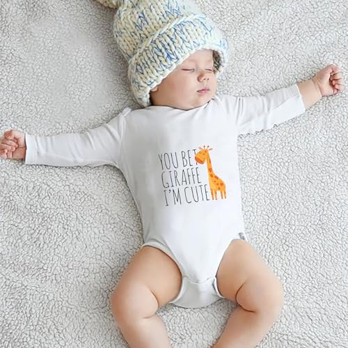 You Bet Giraffe I'm Cute Baby Outfit Long Sleeve Funny Cute Baby Clothes3