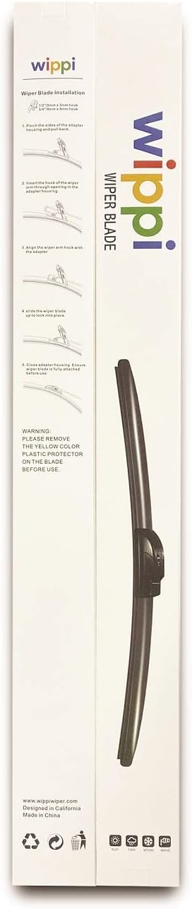 Wippi 19 +18 inch OEM Quality Premium All Season Windshield Wiper Blades (set of 2)