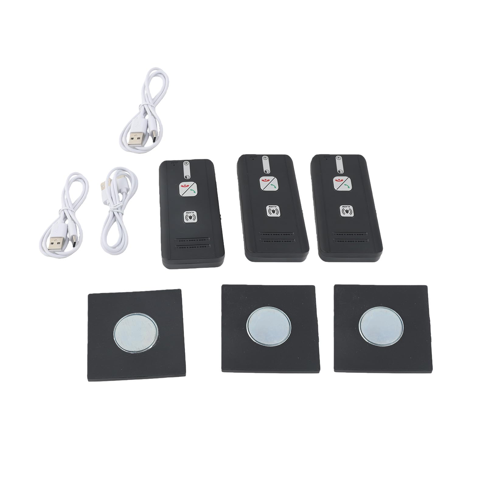 Sistemas de Intercomunicación Inalámbrico Bidireccional con Alcance de 500 m, Intercomunicador Ultrafino para el Hogar la Oficina y la Casa con Soporte Magnético para Pared (Paquete de 3)