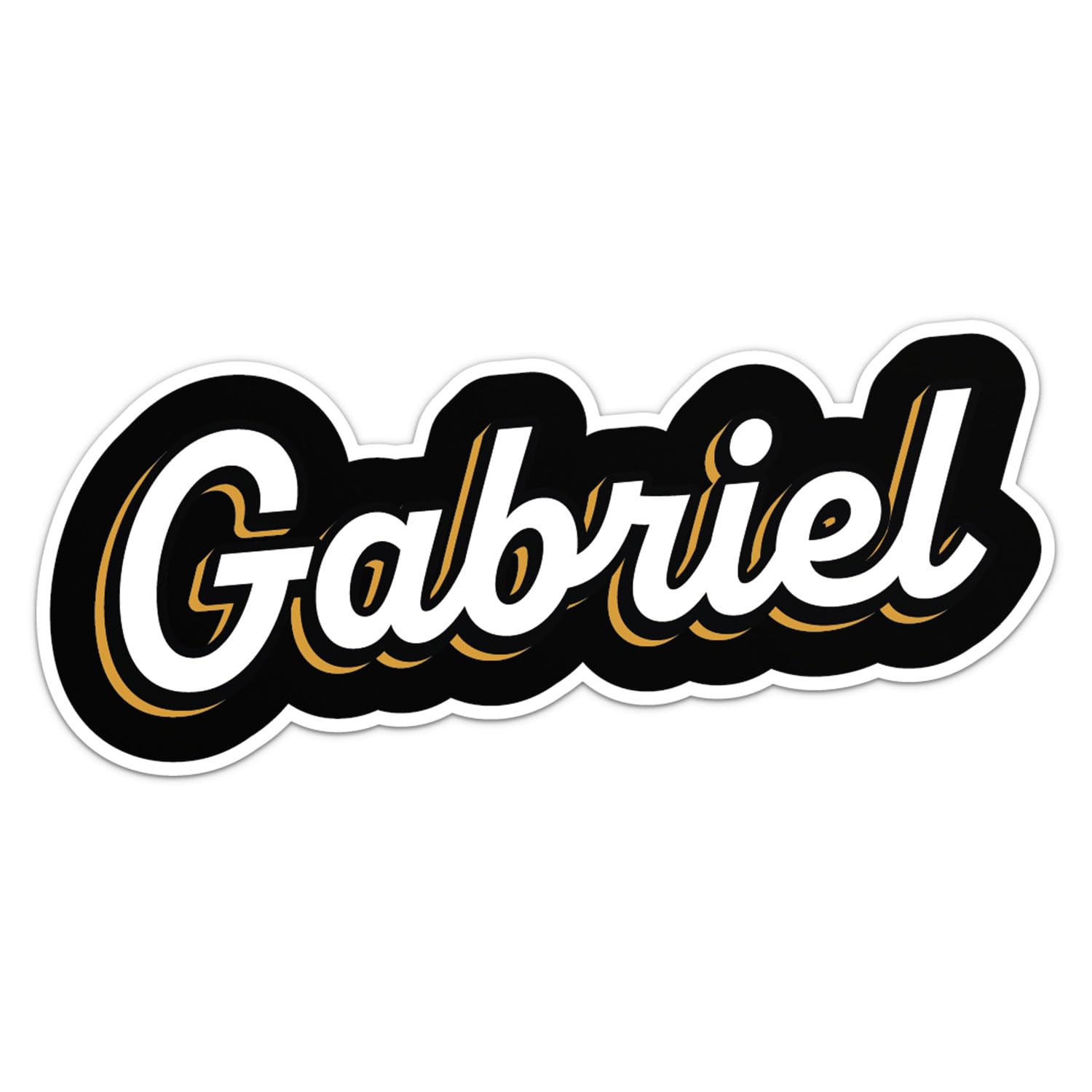Gabriel Name Sticker - Waterproof Durable Vinyl Decal for Car Bumper, Laptop, Luggage, Water Bottle, Wall, Door and Window, Size - 8'' Longer Side