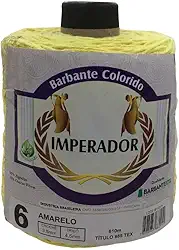 Barbante Colorido Imperador Fio 6 para Crochê e Tricô (AMARELO)