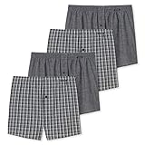 Schiesser - Boxershorts - 168445-4er Spar-Pack (6 Grau/Grau kariert)