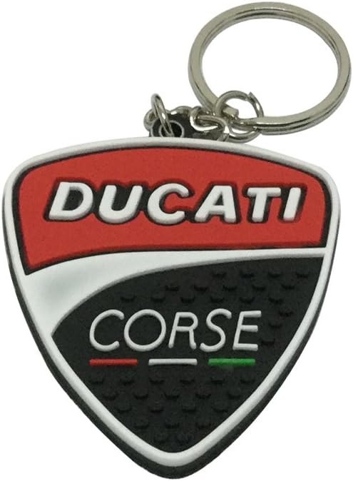 1pc New Rubber PVC Soft Keyring Key Ring Super Bike Moto Motorbike Fit Use for Ducati Corse Biker Italy Fan