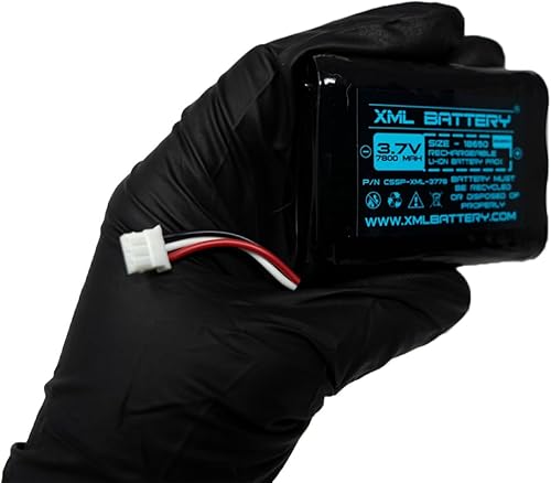Miniatura 6 de Paquete de 2 baterías recargables de iones de litio 300-10186 3.7 V 7800 mAh para panel de sistema de seguridad