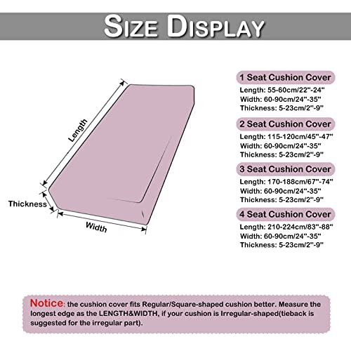 Velvet Sofa Seat Cushion Cover, 1/2/3/4 Seaters L-Shaped Couch Seat Slipcover, Furniture Protector Cover Separated (Black,2 Seater) - Image 2