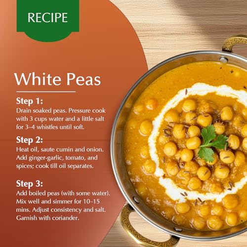Image of Amazon Brand - Vedaka Premium White Peas, 500g