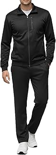 GYMELITE Men's Athletic Full Zip Tracksuit Set Fashion Workout Sweatsuit Track Long Sleeve Jackets and Pants 2 Piece Outfit