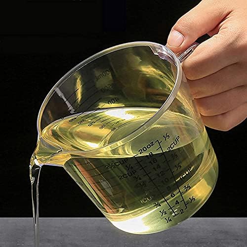 Plastic Measuring Jug, Measuring Cup Jugs for Baking Cooking, 150ML, 300ML, 600ML, Easy to Read Measurements, Cook with Accuracy
