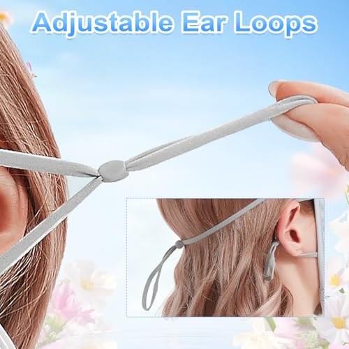 Image of TecoKart 3Pcs Full Face Mask UPF 50+ with Adjustable Ear Loops | Breathable & Reusable Face Cover for Women Cycling, Outdoor Activities