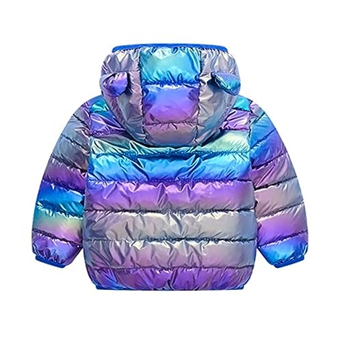 Boys Girls Zip Up Hoodie 𝗕ear Ears Colorful Fleece Windproof Coat Winter Thick Fluff Warm Outwear with Pocket4