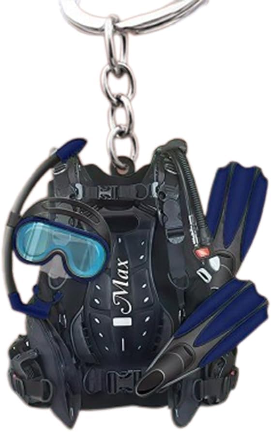 Love Scuba Diving - Personalized Scuba Diving Ornament, Keychain