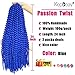 Passion Twist Hair 24 Inch Water Wave Crochet Hair 2 Pack Blue Passion Twists Braiding Hair Long Bohemian Braids Hair Synthetic Extensions (24Inch Blue)