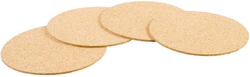 80 Pack Self-Adhesive Cork Coasters Round - 3.54 INCH Circle Cork Backing Sheets Mats Mini Wall Corks Tiles Coasters and DIY Crafts Supplies