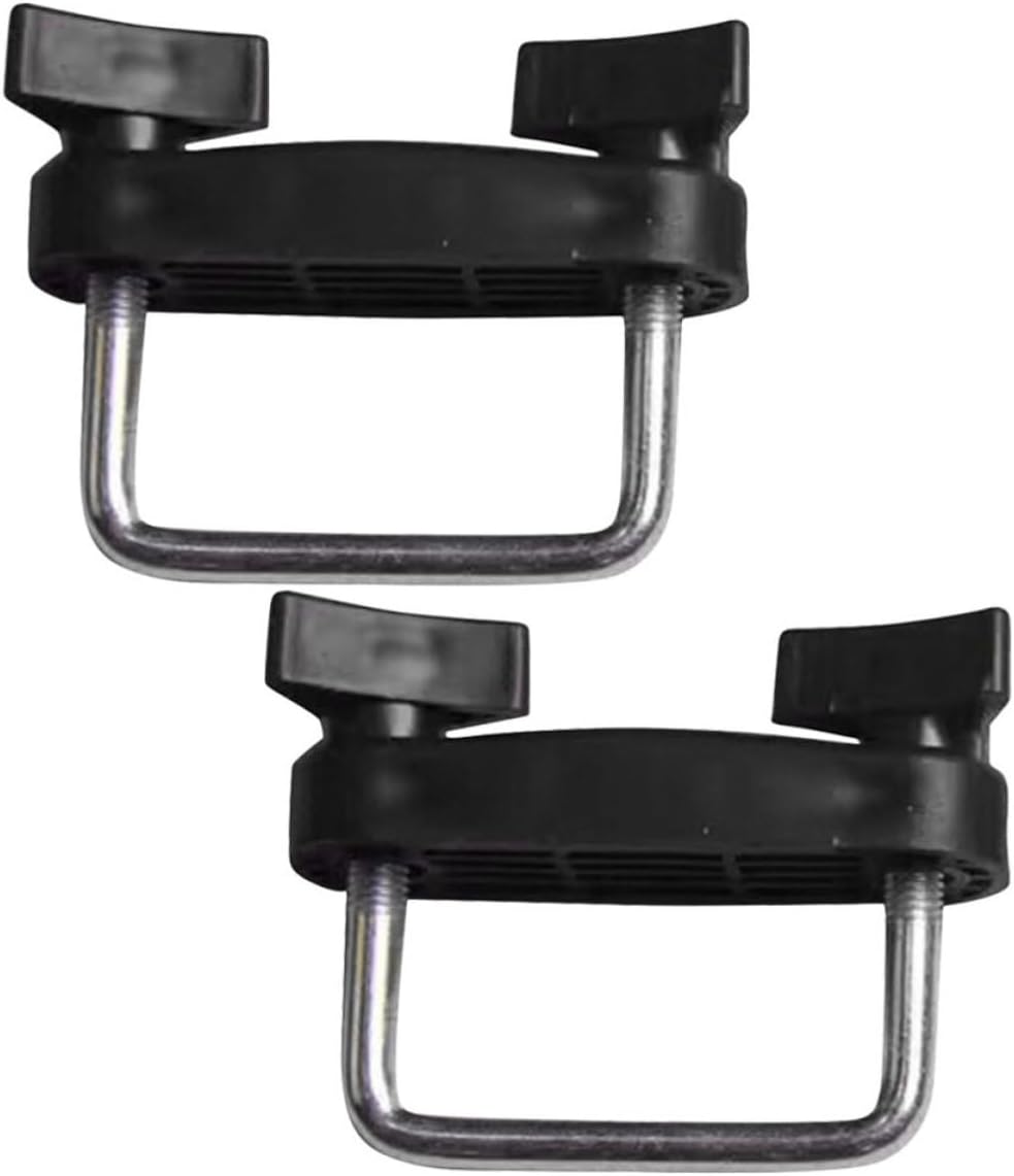 2pcs Car Roof Rack Crossbar Clamps Metal and Plastic Roof Rack Mounting Brackets Secure Attachment for Added Storage Space for Travel