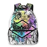 Hohe Kapazität: Die Bookbag hat 1 großes Hauptfach, 2 Seitentaschen, 1 Fronttasche mit Reißverschluss, 4 Innentaschen, College-Schulrucksack mit Multi-Pocket-Design, separate Gegenstände, um sie gut zu organisieren. Große Kapazität, um die Bedürfnisse verschiedener Gruppen zu erfüllen von Leuten.